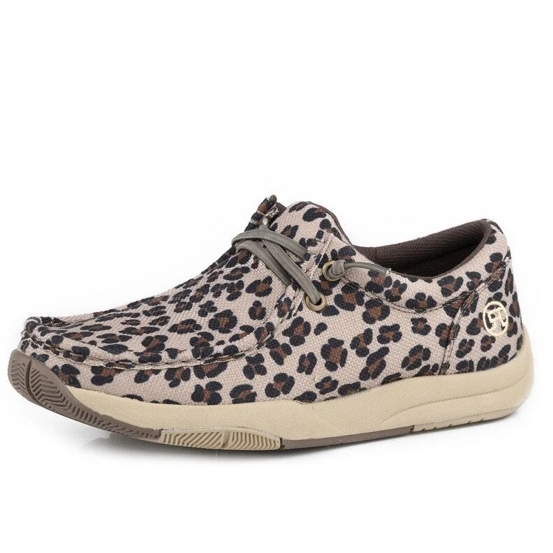 Roper Casual Shoes Womens Clearcut Low Leopard Tan 09-021-1663-3276 TA