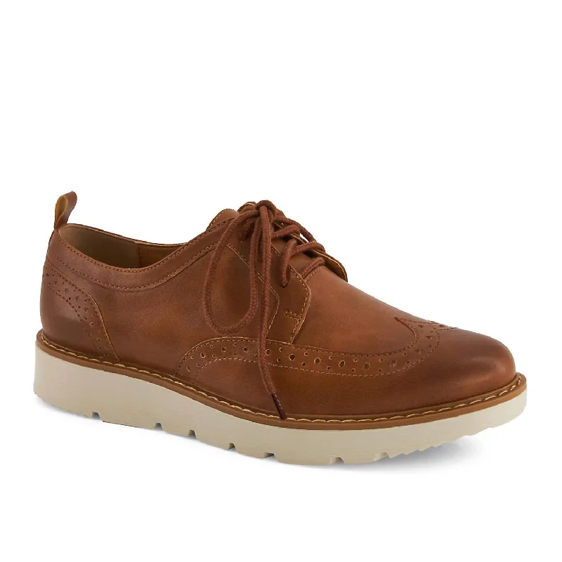 Women's Comfort Oxford Shoes In Brown