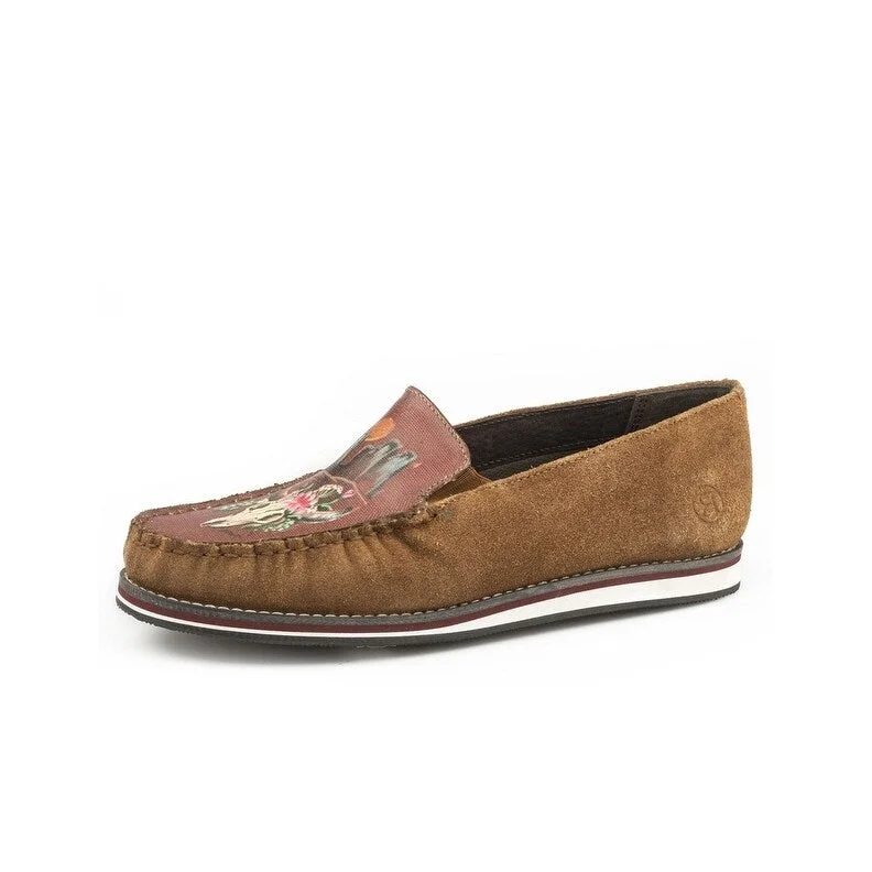 Roper Casual Shoes Womens Filly Steer Moc Tan 09-021-0944-2544 TA