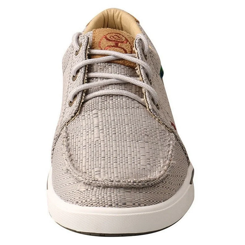 HOOey Casual Shoes Women Loper C Toe Lace Light Gray WHYC009