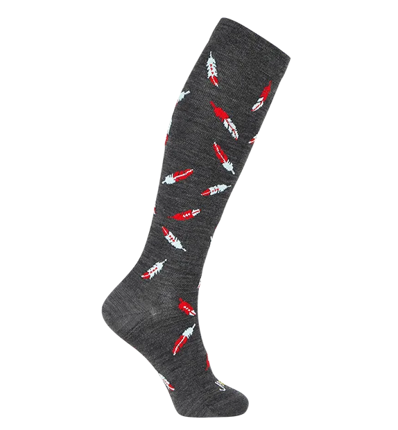 64% Rich Merino Wool Everyday Compression Socks (15-20mmHg) - Feather