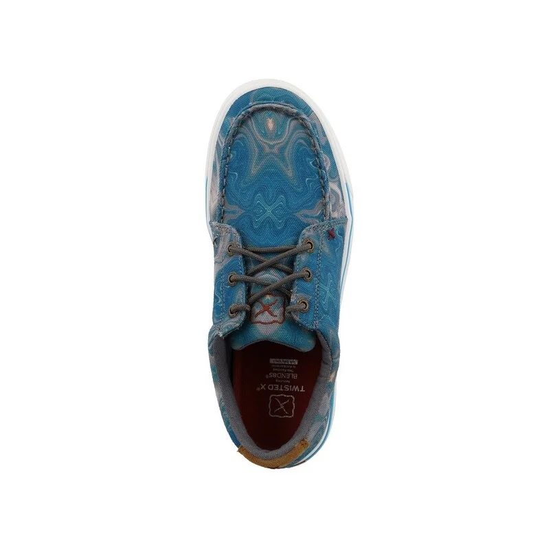 Twisted X Casual Shoes Womens Lace Kicks Teal Blue Multi WCA0063