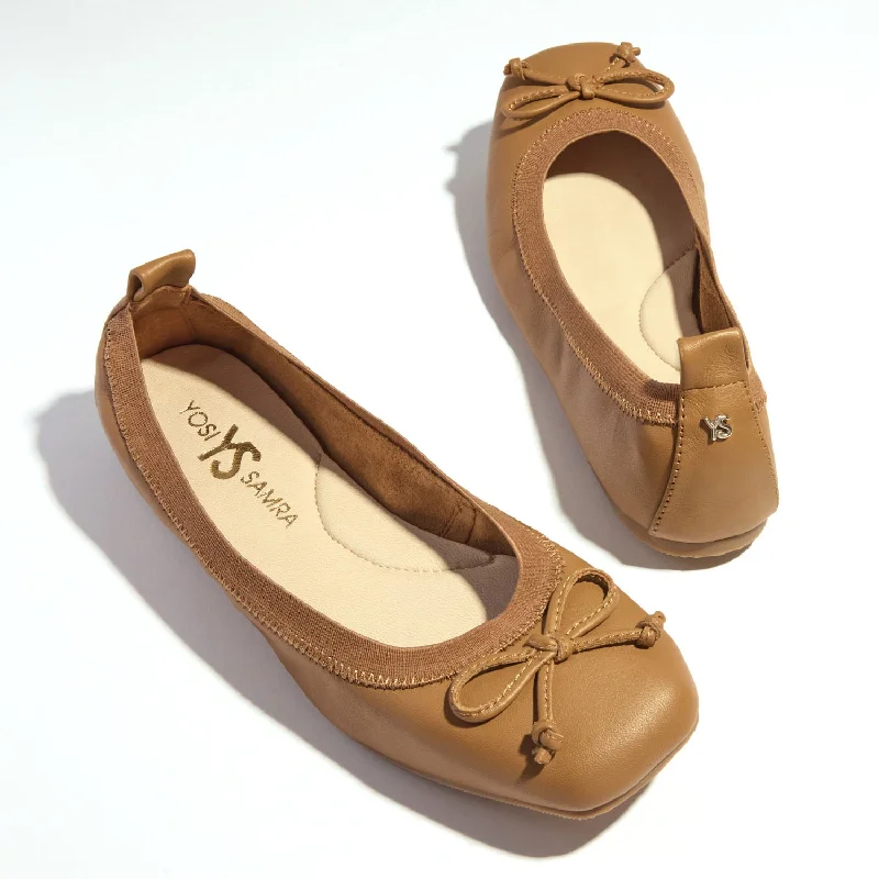 Caroline Ballet Flat in Whiskey Leather