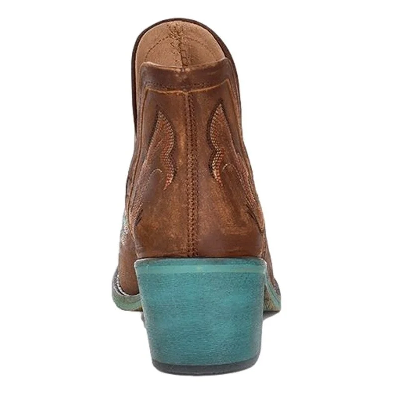 Circle G Western Shoes Womens Embroidery Slip On Cognac Q0099