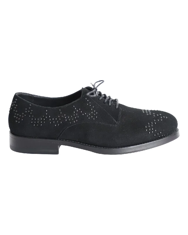 Alaïa Studded Lace Ups in Black Suede