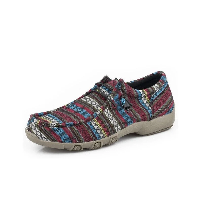 Roper Casual Shoes Women Chillin Aztec Canvas Blue 09-021-1791-2615 BU