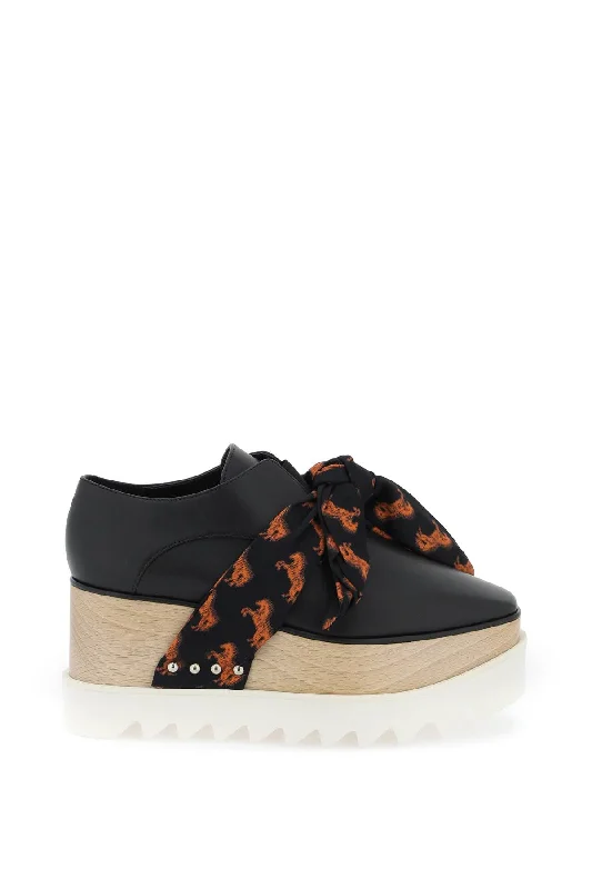 Stella Mccartney Women's Platform Elyse Loafers Eith Printed Band