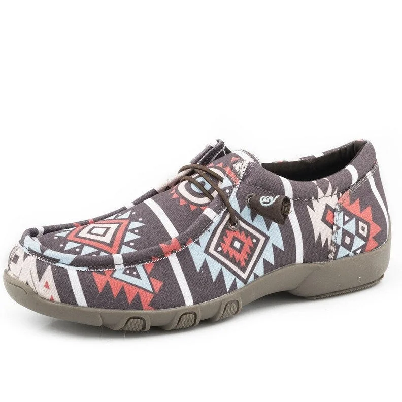 Roper Casual Shoes Womens Chillin Aztec Chukka 09-021-1791-3003 BR