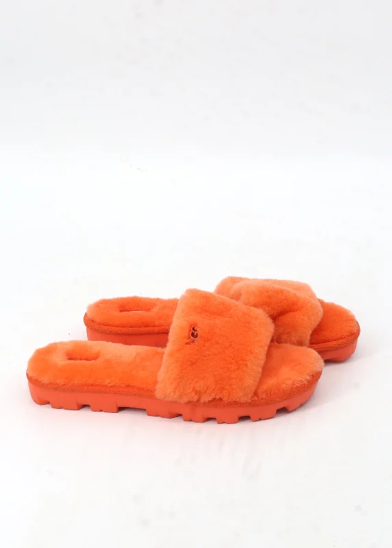 Women's Fur Slippers,Orange