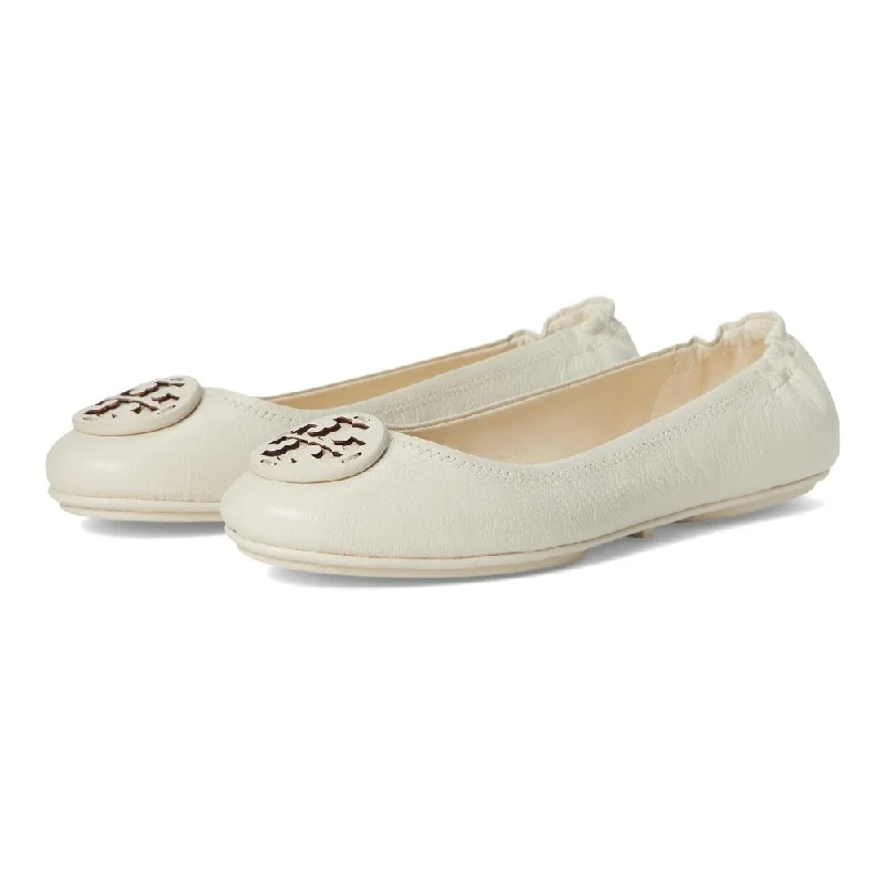 Tory Burch Women's Minnie Travel Ballet Flats, Light Cream