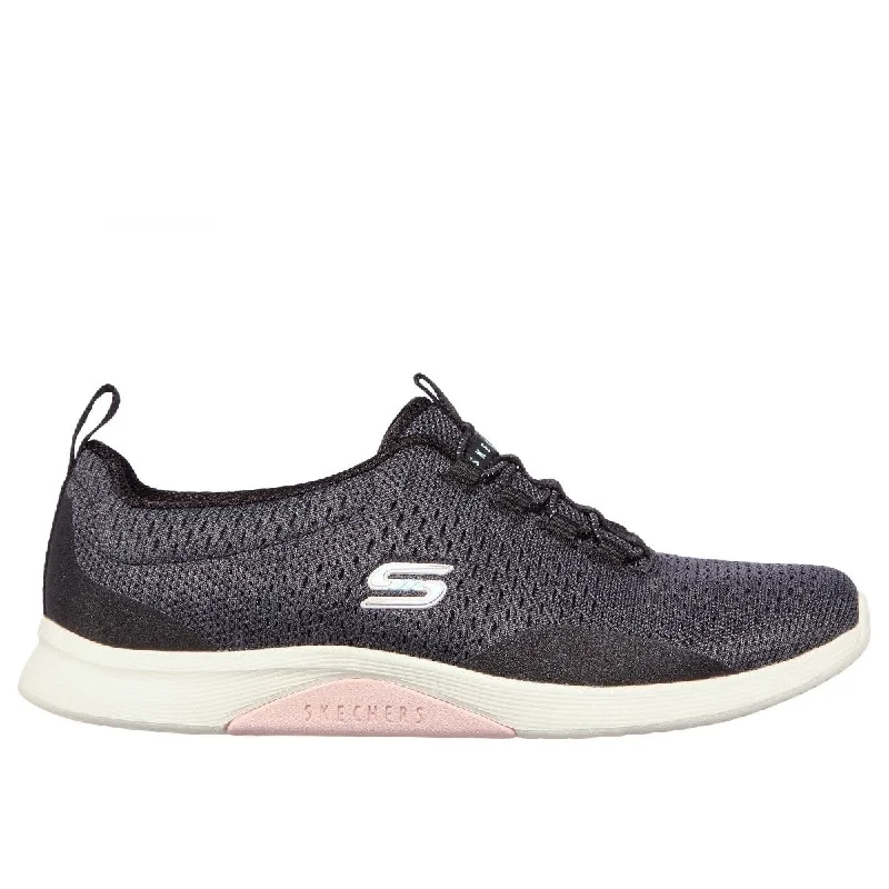 Skechers Womens Esla Fine Moment Sneaker Black/Light Pink 104225Bklp Black/Light Pink