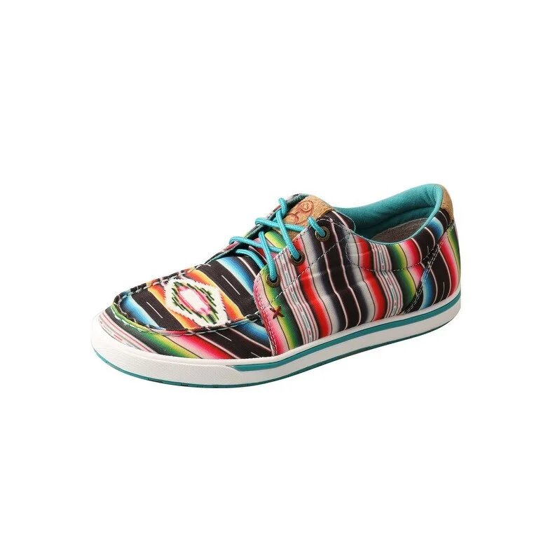 HOOey Casual Shoes Womens Lopers Canvas Lace Serape Multi WHYC008