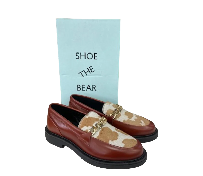 Shoe the Bear Brown Thyra Chain Leather Loafer - Tan UK 5 EU 38 👠