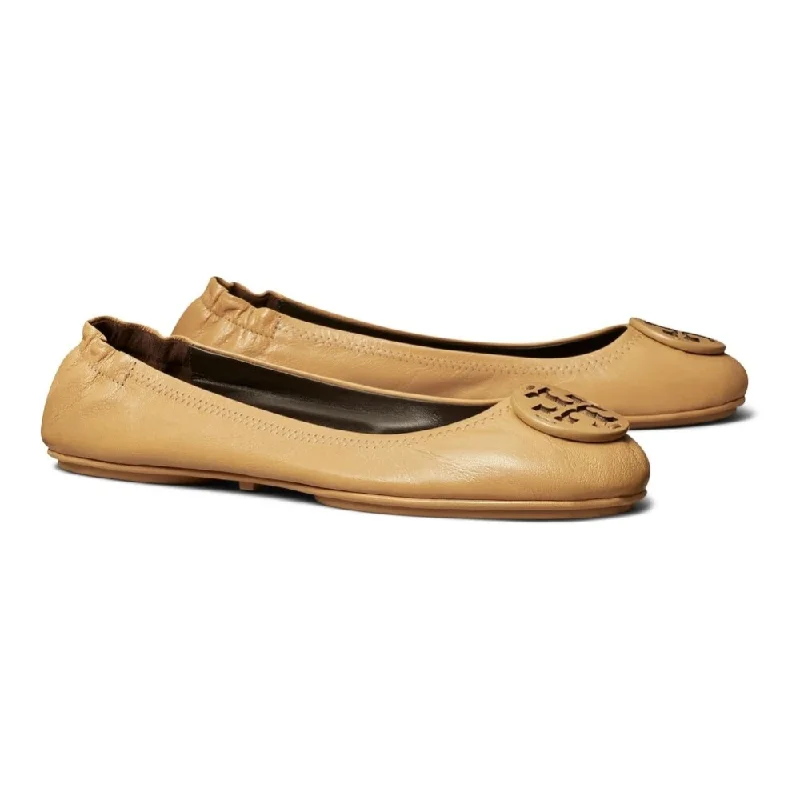 Tory Burch Women's Minnie Tavel Ballet Flats, Ginger Shortbread