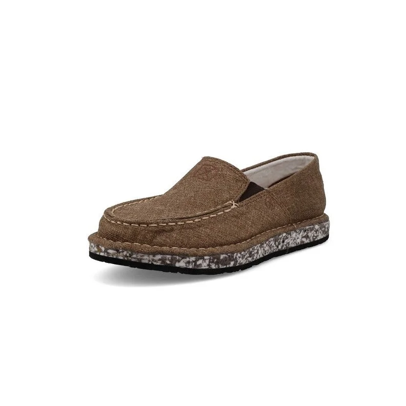 Twisted X Casual Shoes Womens Slip On Dark Brown Linen WRC0003