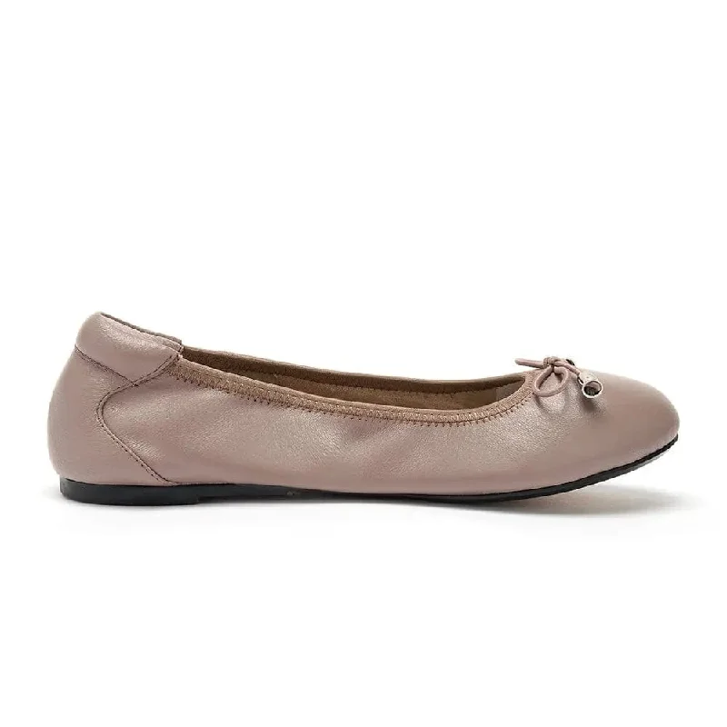 Sandringham - Dusky Pink Leather Ballet Flats