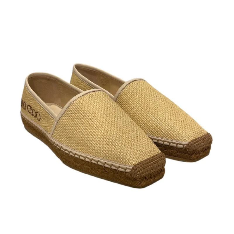 JIMMY CHOO/Loafers/RAFFIA BASKET SLIDES