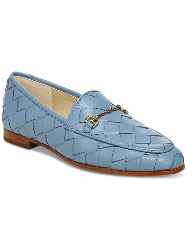 Loraine Woven Womens Leather Slip On Loafers