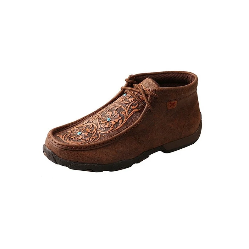 Twisted X Casual Shoes Womens Chukka Tooled Mocs Brown WDM0081