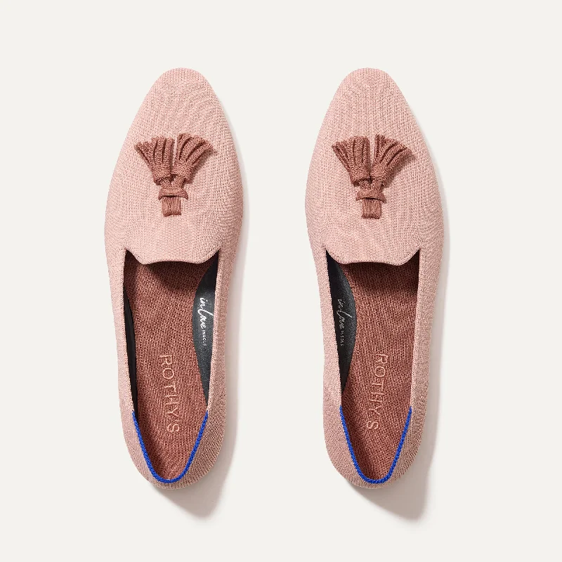 The Almond Tassel Loafer - Maple Pink