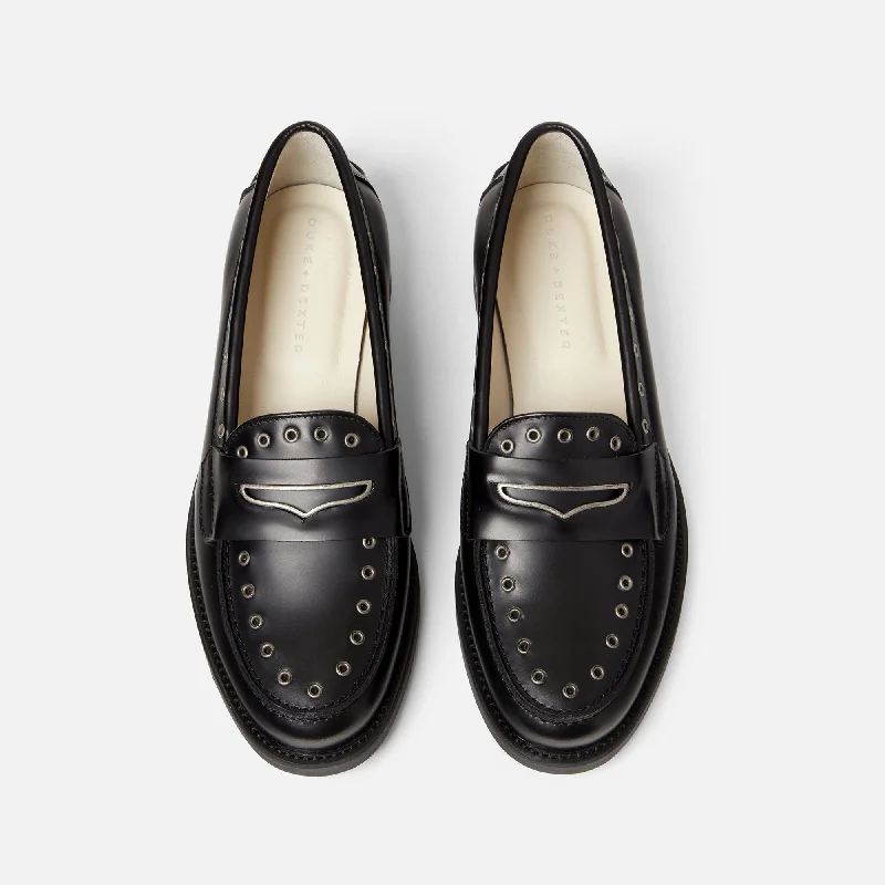 Wilde Silver Rivet Penny Loafer - Women's