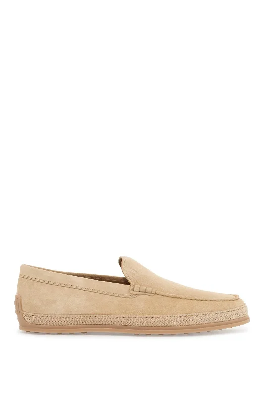 Tod's Men's  Woven Leather Slip-On Loafers With Rubber Sole