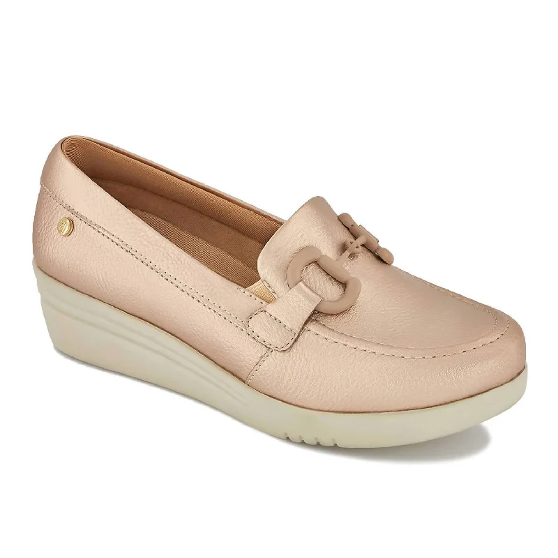 Women's Wedge Moccasins In Nude