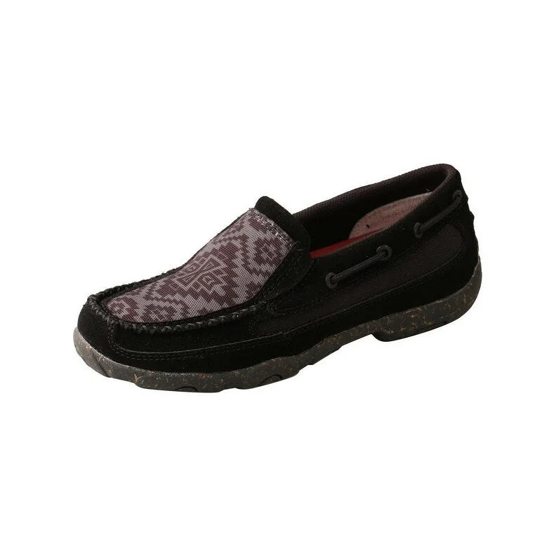 Twisted X Casual Shoes Womens Aztec Slip On Black Gray WDMS025