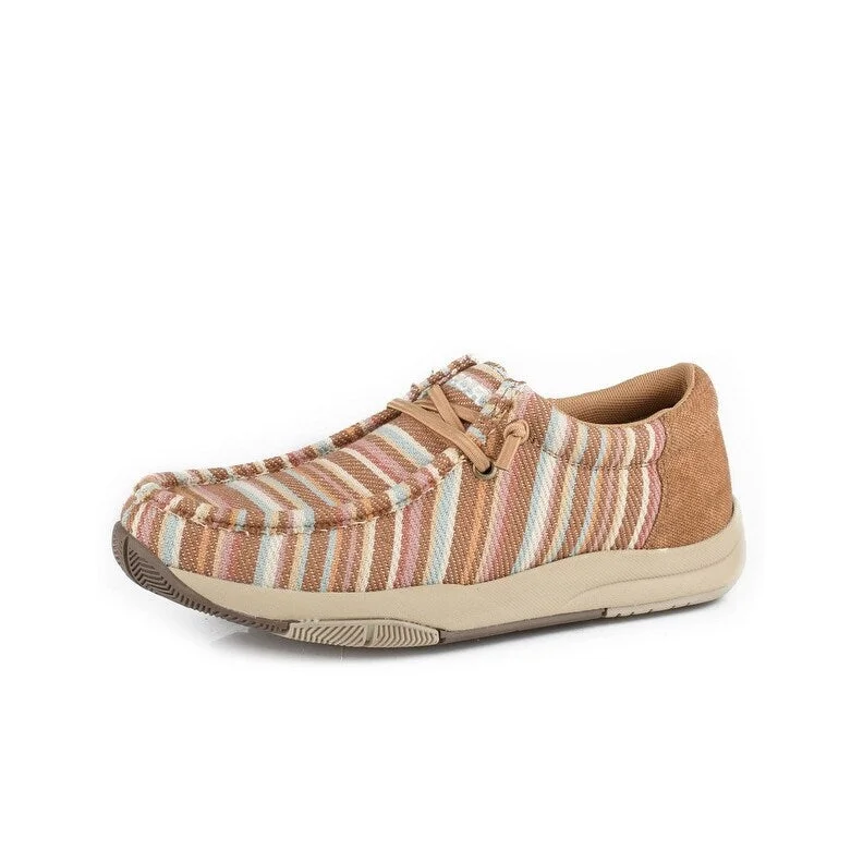 Roper Casual Shoes Womens Stripe Clearcut Tan 09-021-1663-3494 TA