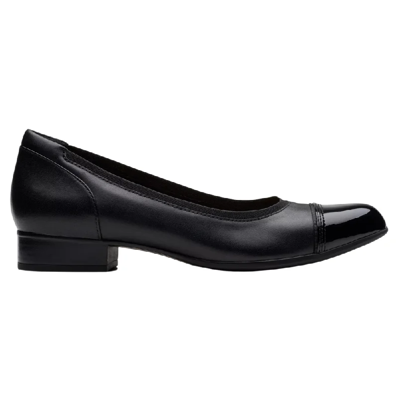 Clarks Krystine May Black Leather Pump (Women's)