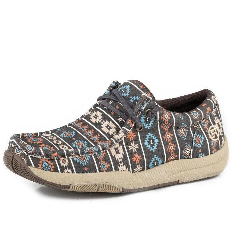 Roper Casual Shoes Womens Clearcut Low Aztec Brown 09-021-1663-3275 BR