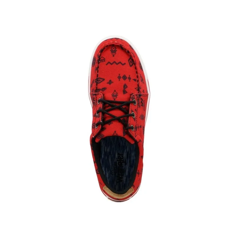 Wrangler Casual Shoes Womens Aztec Print Retro Lace Red KWC0016