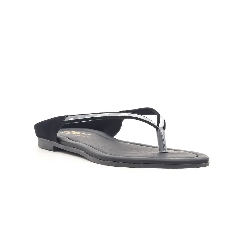 Black Casual Chappal CL1398