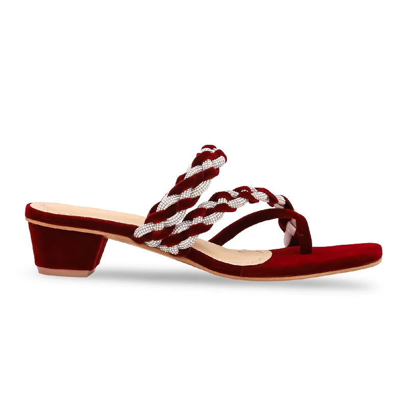 Maroon Fancy Chappal FN0692