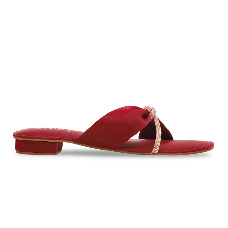 Maroon Fancy Chappal FN7691