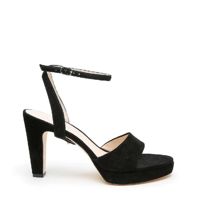 Black Suede Lo Platform + Marilyn Strap