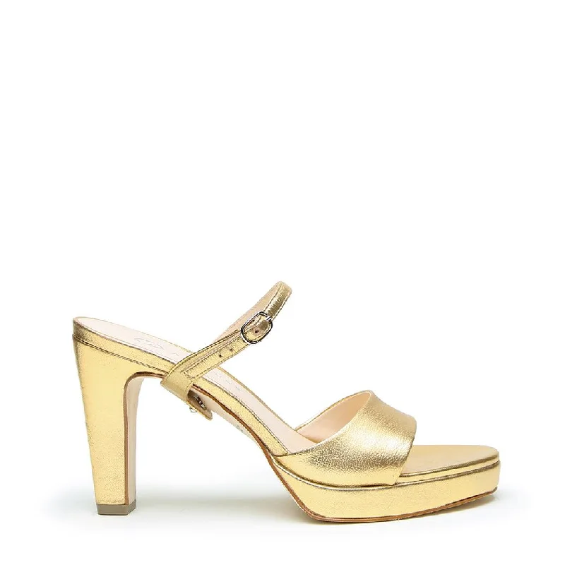 Gold Lo Platform + Twiggy Strap