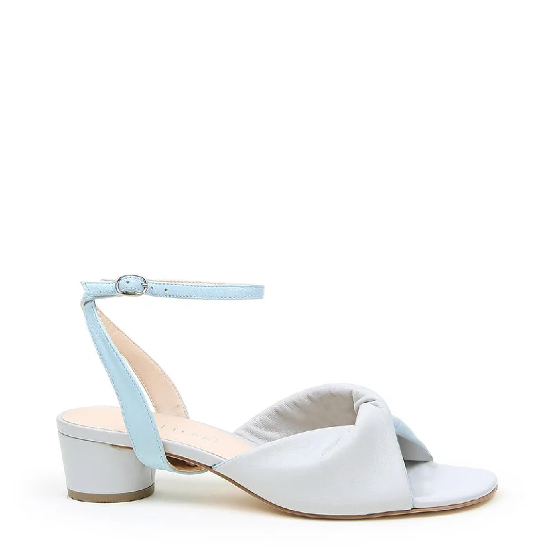 Cloud Grey Lo Twist Sandal + Agate Blue Marilyn Strap