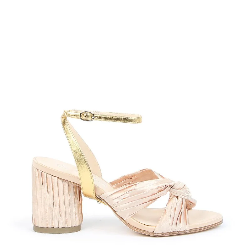 Nude Twist Sandal + Gold Marilyn Strap