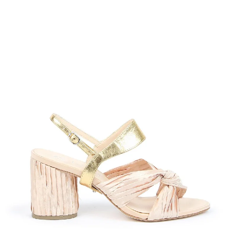 Nude Twist Sandal + Gold Elsie Strap