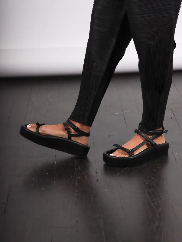 Sandal in Black by MM6 Maison Margiela