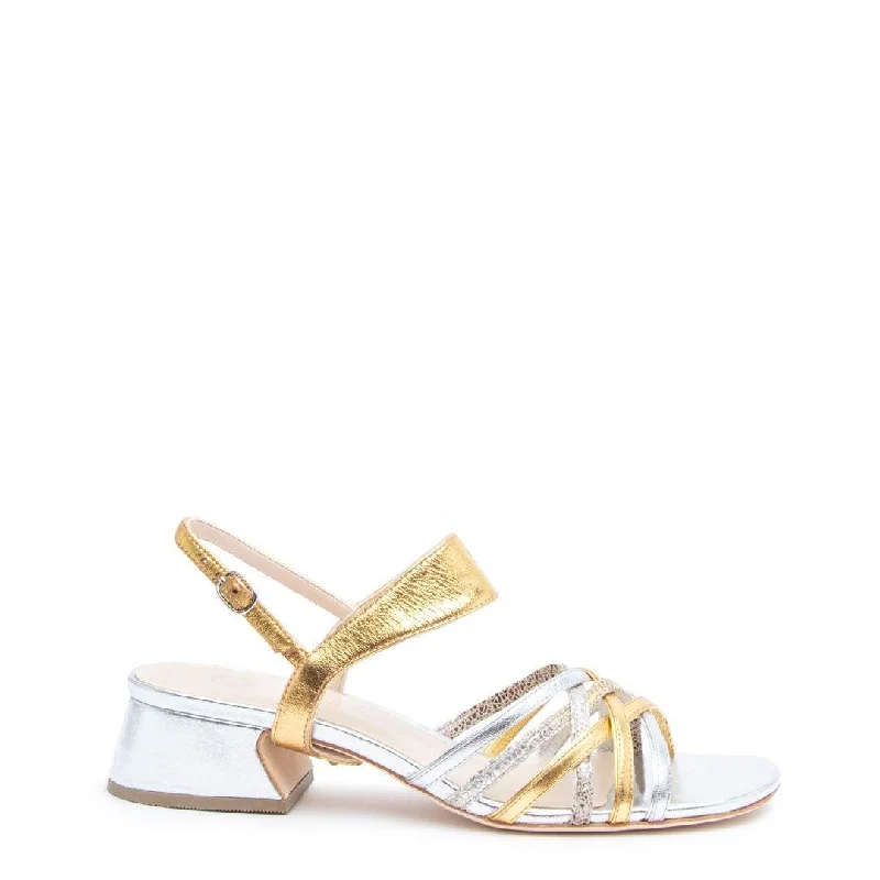 Silver Bell Sandal + Gold Elsie