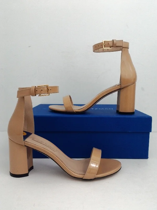 Stuart Weitzman Women's Nearly Nude Adobe Heeled Sandals Size 8.5 & 10 M