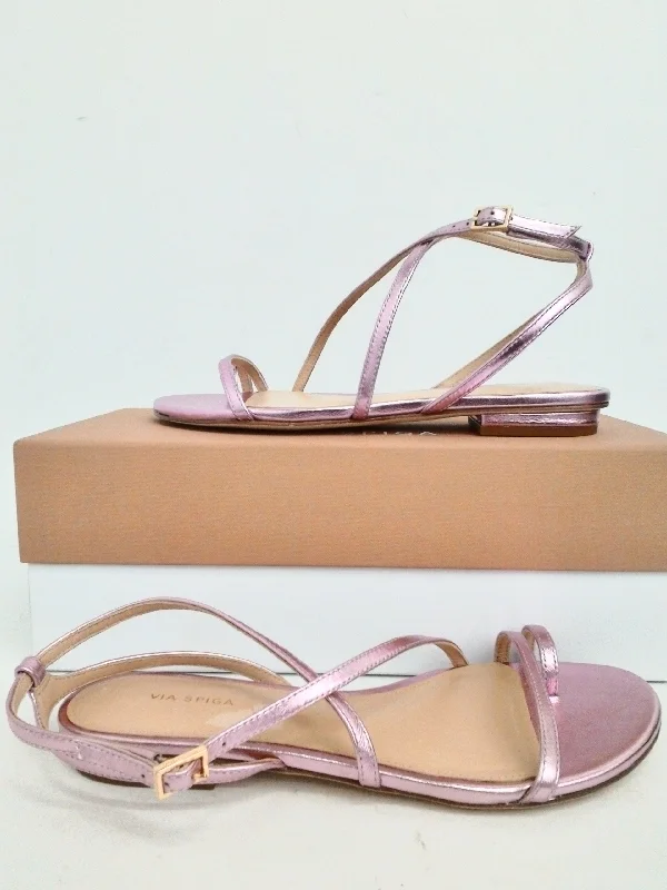 Via Spiga Women's Calandre Rosa Leather Sandals Size 6, 7, 7.5 & 8 M